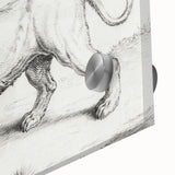 Lion Sketch by Jean Bernard - Romanticism Black and White Wall Art