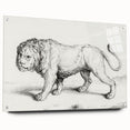 Lion Sketch by Jean Bernard - Romanticism Black and White Wall Art