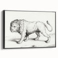 Lion Sketch by Jean Bernard - Romanticism Black and White Wall Art