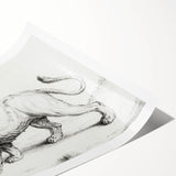 Lion Sketch by Jean Bernard - Romanticism Black and White Wall Art