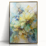 Ocean Bloom Elegance - Modern Living Room Canvas Wall Art