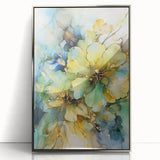 Ocean Bloom Elegance - Modern Living Room Canvas Wall Art