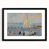 Modern Wall Art - Lively Seascape with Bathers | Coastal Beach Scene