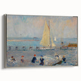 Modern Wall Art - Lively Seascape with Bathers | Coastal Beach Scene