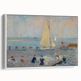 Modern Wall Art - Lively Seascape with Bathers | Coastal Beach Scene