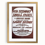 Retro Wall Art - Rod Stewart Concert Poster with Small Faces