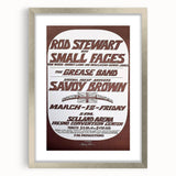 Retro Wall Art - Rod Stewart Concert Poster with Small Faces