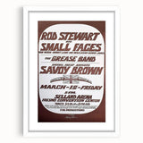 Retro Wall Art - Rod Stewart Concert Poster with Small Faces
