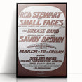 Retro Wall Art - Rod Stewart Concert Poster with Small Faces