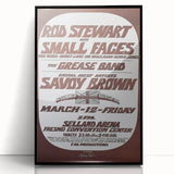 Retro Wall Art - Rod Stewart Concert Poster with Small Faces