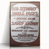 Retro Wall Art - Rod Stewart Concert Poster with Small Faces