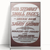 Retro Wall Art - Rod Stewart Concert Poster with Small Faces