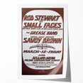 Retro Wall Art - Rod Stewart Concert Poster with Small Faces