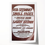Retro Wall Art - Rod Stewart Concert Poster with Small Faces