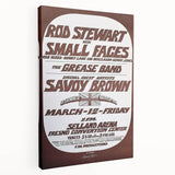 Retro Wall Art - Rod Stewart Concert Poster with Small Faces