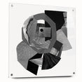 Minimalist Abstract Wall Art – Black and White Geometric Collage