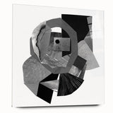 Minimalist Abstract Wall Art – Black and White Geometric Collage