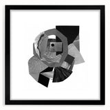 Minimalist Abstract Wall Art – Black and White Geometric Collage