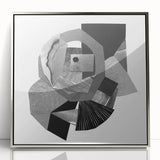 Minimalist Abstract Wall Art – Black and White Geometric Collage
