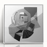 Minimalist Abstract Wall Art – Black and White Geometric Collage