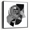 Minimalist Abstract Wall Art – Black and White Geometric Collage
