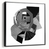 Minimalist Abstract Wall Art – Black and White Geometric Collage