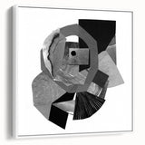 Minimalist Abstract Wall Art – Black and White Geometric Collage