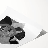 Minimalist Abstract Wall Art – Black and White Geometric Collage