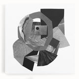 Minimalist Abstract Wall Art – Black and White Geometric Collage