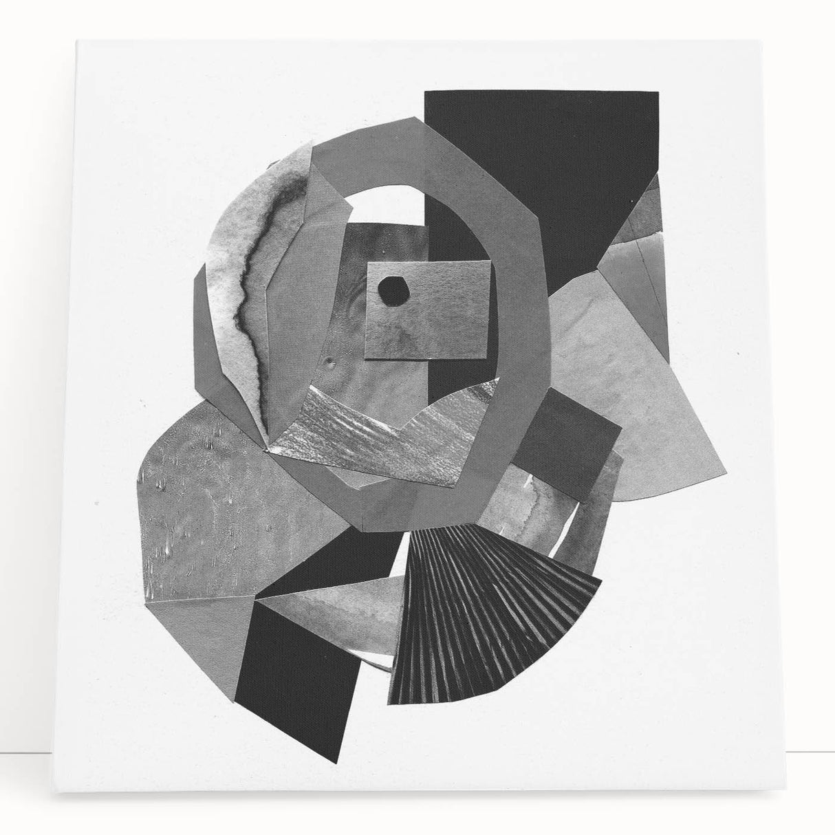 Minimalist Abstract Wall Art – Black and White Geometric Collage