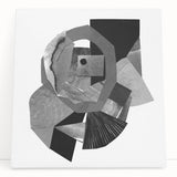 Minimalist Abstract Wall Art – Black and White Geometric Collage