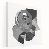 Minimalist Abstract Wall Art – Black and White Geometric Collage