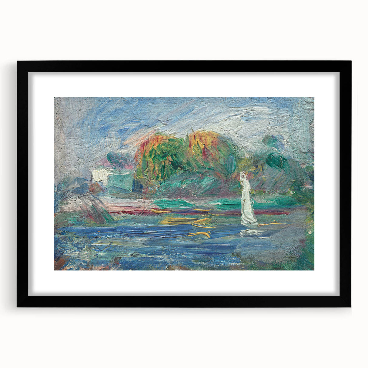 Impressionist Landscape Art – Vineyard Hills at Sunset