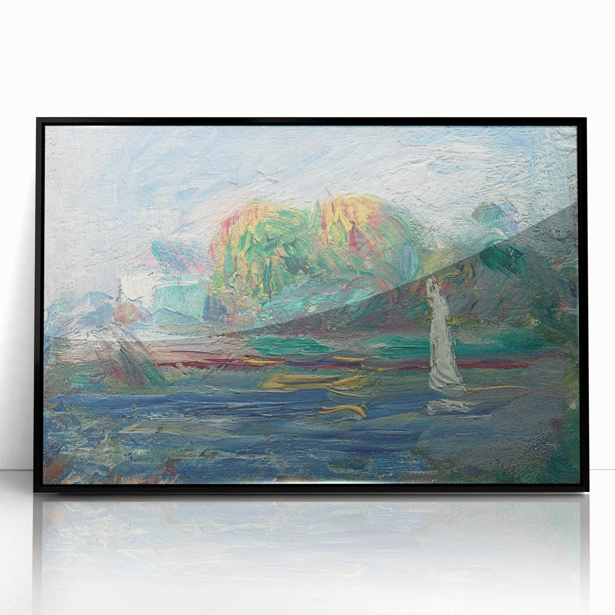 Impressionist Landscape Art – Vineyard Hills at Sunset