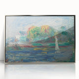 Impressionist Landscape Art – Vineyard Hills at Sunset