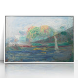 Impressionist Landscape Art – Vineyard Hills at Sunset