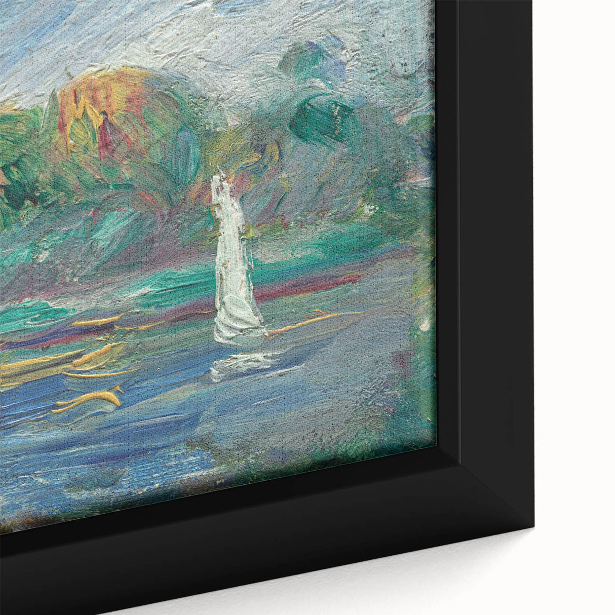 Impressionist Landscape Art – Vineyard Hills at Sunset