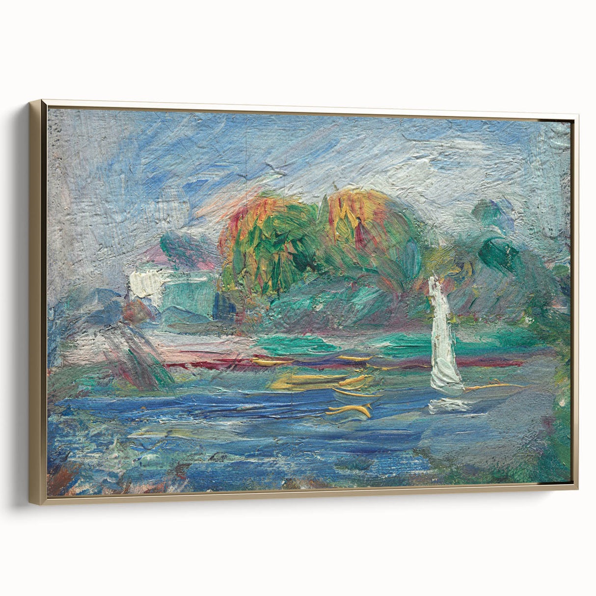 Impressionist Landscape Art – Vineyard Hills at Sunset
