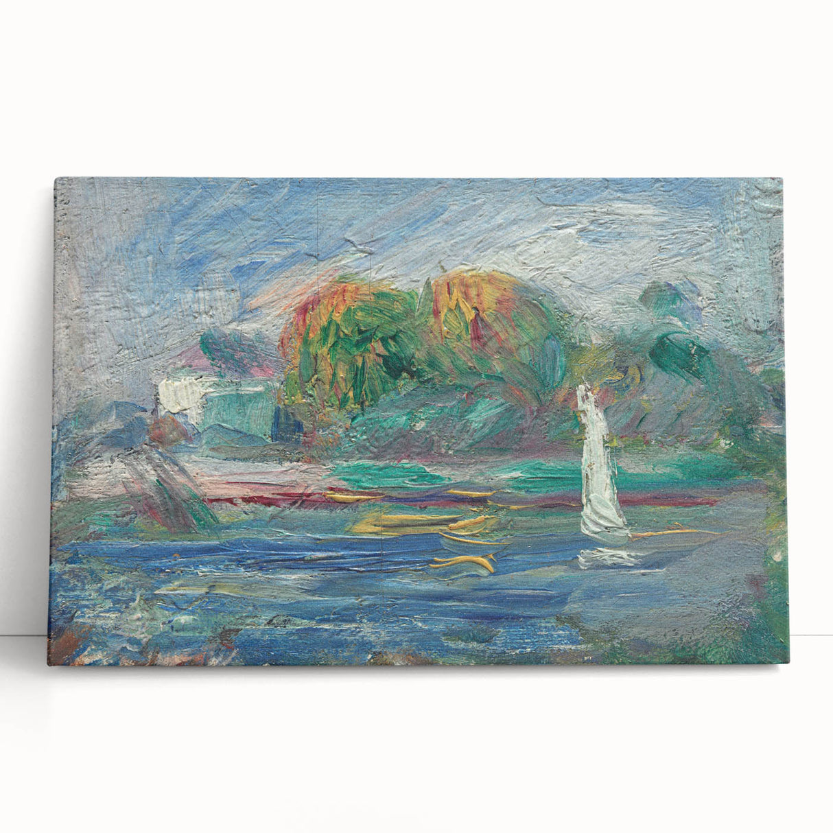 Impressionist Landscape Art – Vineyard Hills at Sunset