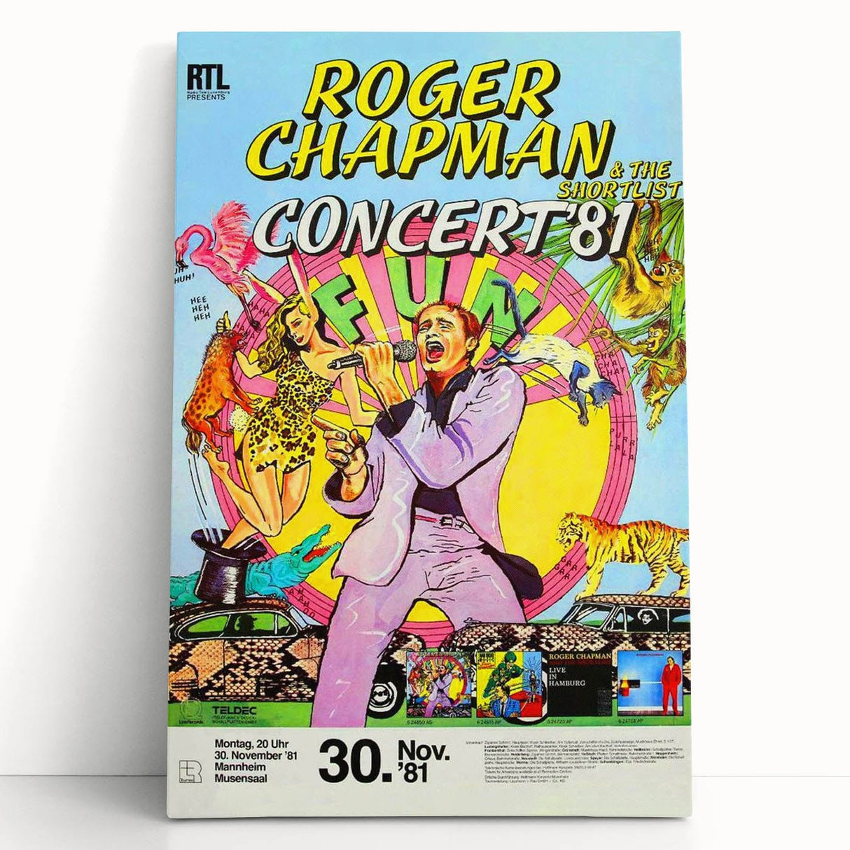 Retro Wall Art - Roger Chapman Concert Poster 1981 Vintage Art