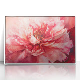 Fiery Bloom Elegance - Modern Living Room Canvas Wall Art