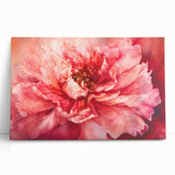 Fiery Bloom Elegance - Modern Living Room Canvas Wall Art