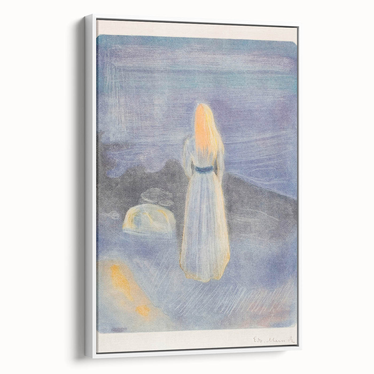 Expressionist Art - Young Woman on the Beach by Edvard Munch
