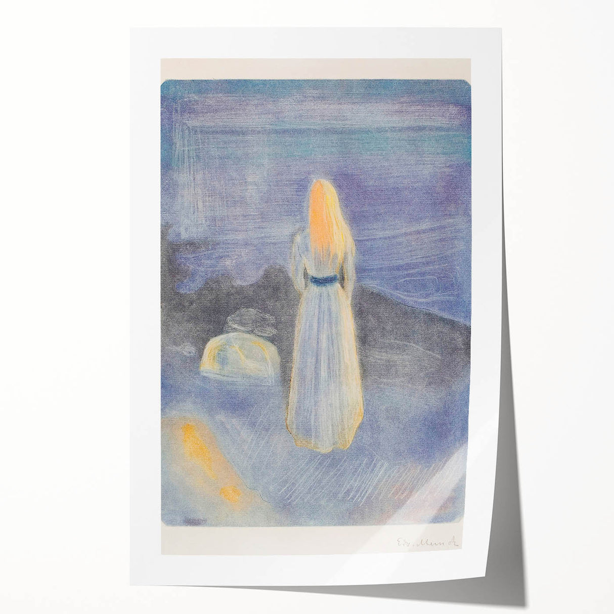 Expressionist Art - Young Woman on the Beach by Edvard Munch