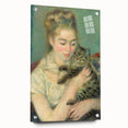 Impressionism Wall Art: Woman with a Cat by Pierre-Auguste Renoir Prints