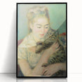 Impressionism Wall Art: Woman with a Cat by Pierre-Auguste Renoir Prints
