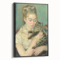 Impressionism Wall Art: Woman with a Cat by Pierre-Auguste Renoir Prints
