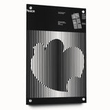 Vintage Minimalist Poster Wall Art - Black and White "Peace" Design