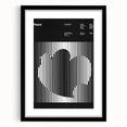 Vintage Minimalist Poster Wall Art - Black and White "Peace" Design