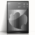 Vintage Minimalist Poster Wall Art - Black and White "Peace" Design
